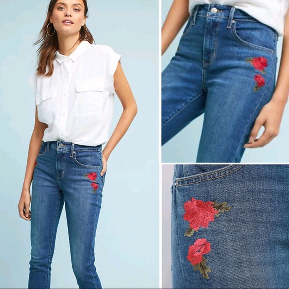 Levi's Denim - Levi’s Anthropologie 721 High Rise Skinny Roses